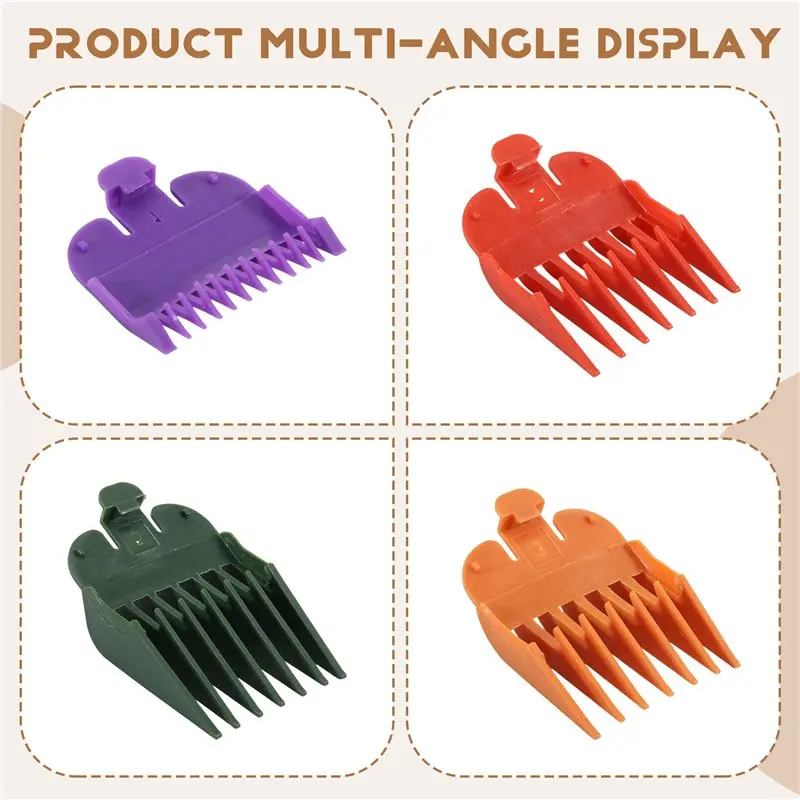[HOT!A24R】 Professional Hair Clipper Replacement Sheath 8 Colors&Size Limit Comb Accessory Guide Comb, Suitable For Wahl Trimmer