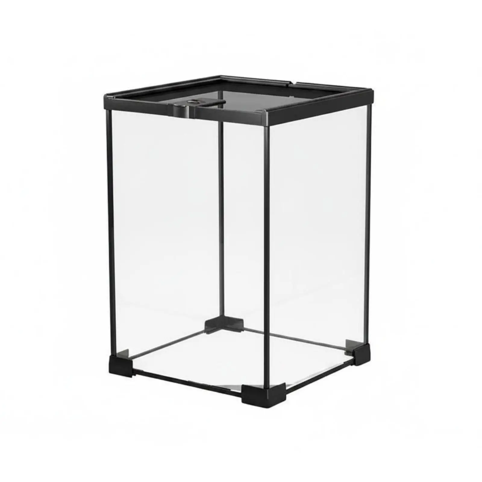 Ventilated Glass Reptile Habitat Tank Secure Lock Top Pet Enclosure Terrarium Box for Serpent Lizard Gecko - view 2