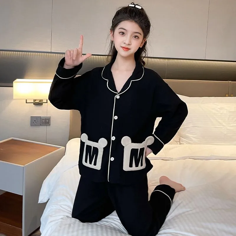 100-cotton-open-collar-sleepwear-suit-set-for-kids-teens-spring-autumn-new-design-comfortable-long-sleeve-homewear