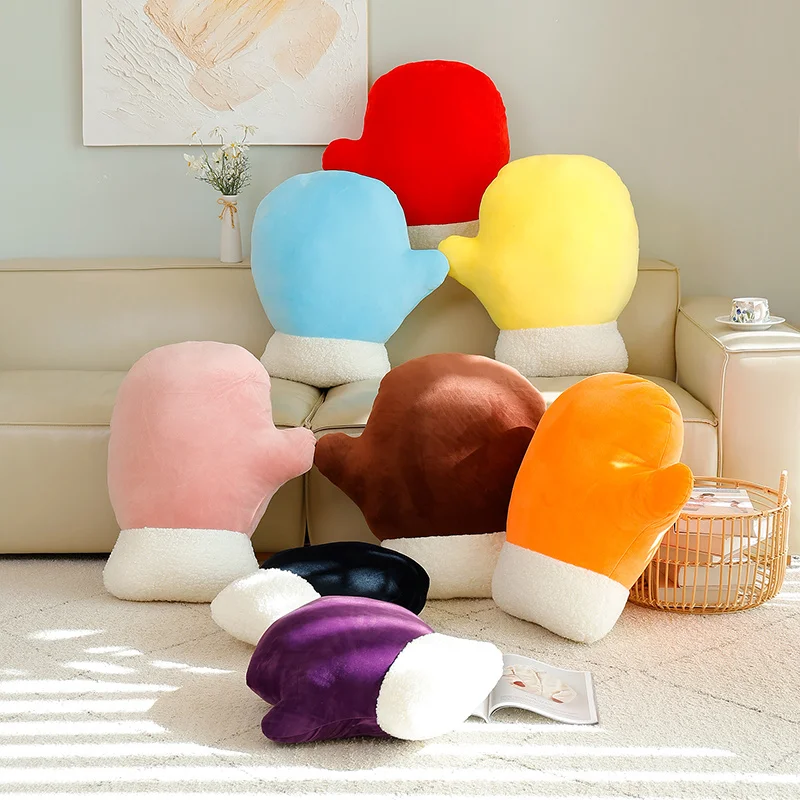 

46/65cm Multiple Colors Glove Throw Pillow Minimalist Home Pillow Sofa Cushion Home Decor Sleeping Doll