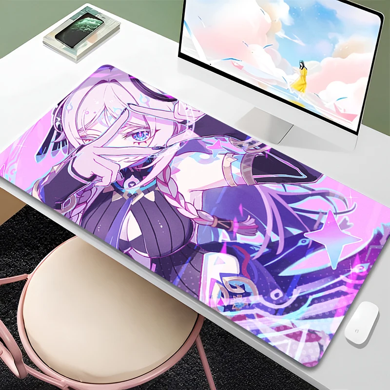 

Mouse Pad Anime Gaming Accessories Keyboard Pad Laptop Pink Girl Citlali Gamer Extended Desk Mat PC HD Print Non Slip Mousepad