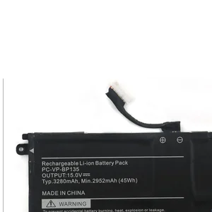 Baterai Laptop PC-VP-BP135 Untuk Tablet PC NEC 4ICP6 / 42/85 BP135 15V 45Wh 3280mAh 12 baterai laptop nec penjualan terbaik - №