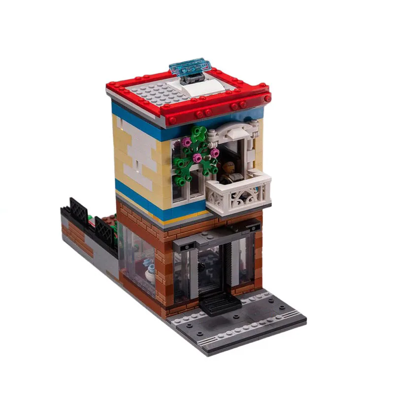 518 pezzi 31097 casa urbana MOC città moderna residenza istruzione costruzione fai da te blocchi giocattoli di compleanno regalo