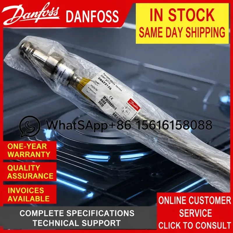 Danfoss AKS21W 084N2016 Temperature Sensor PT1000 Industrial Refrigeration Probe HVAC Cooling System Control Thermistor High