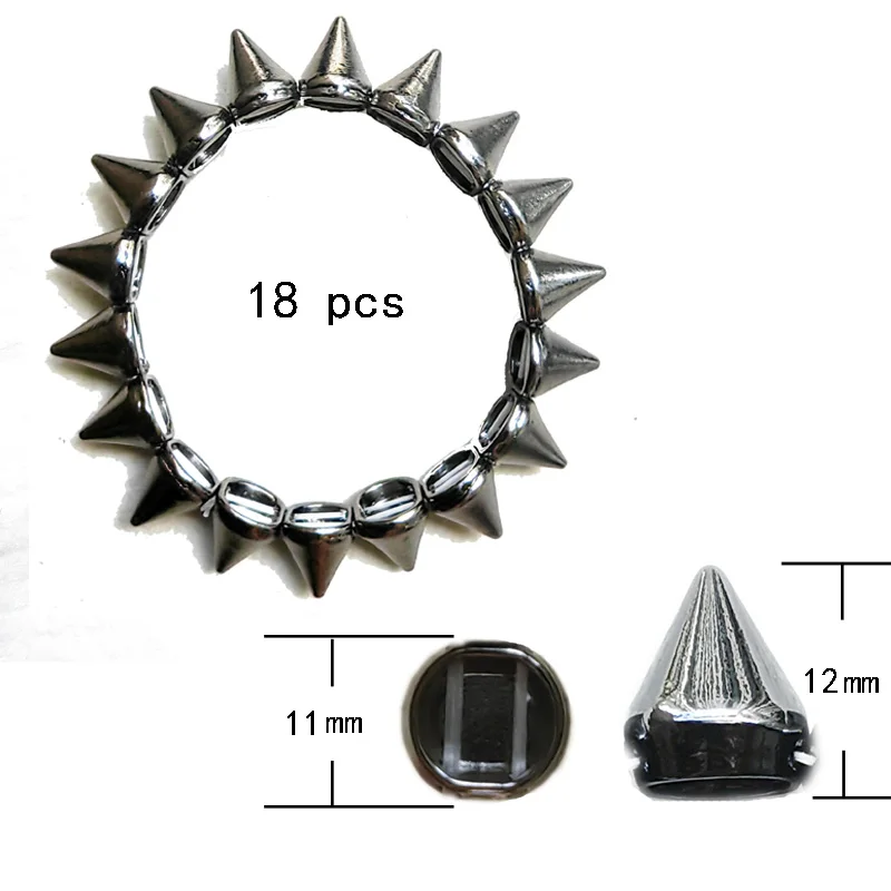 Spikes Elastic Bracelet Stretch Rivets Punk Style Bangle Bracelet Hip Hop Party Fashion Jewelry For Ladies Metal Alloy