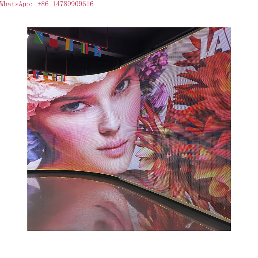 LED Flying Carpet DisplayAdvertising Transparent Led Number Display Christmas Window Display Transparent Flexible Led Display Sc