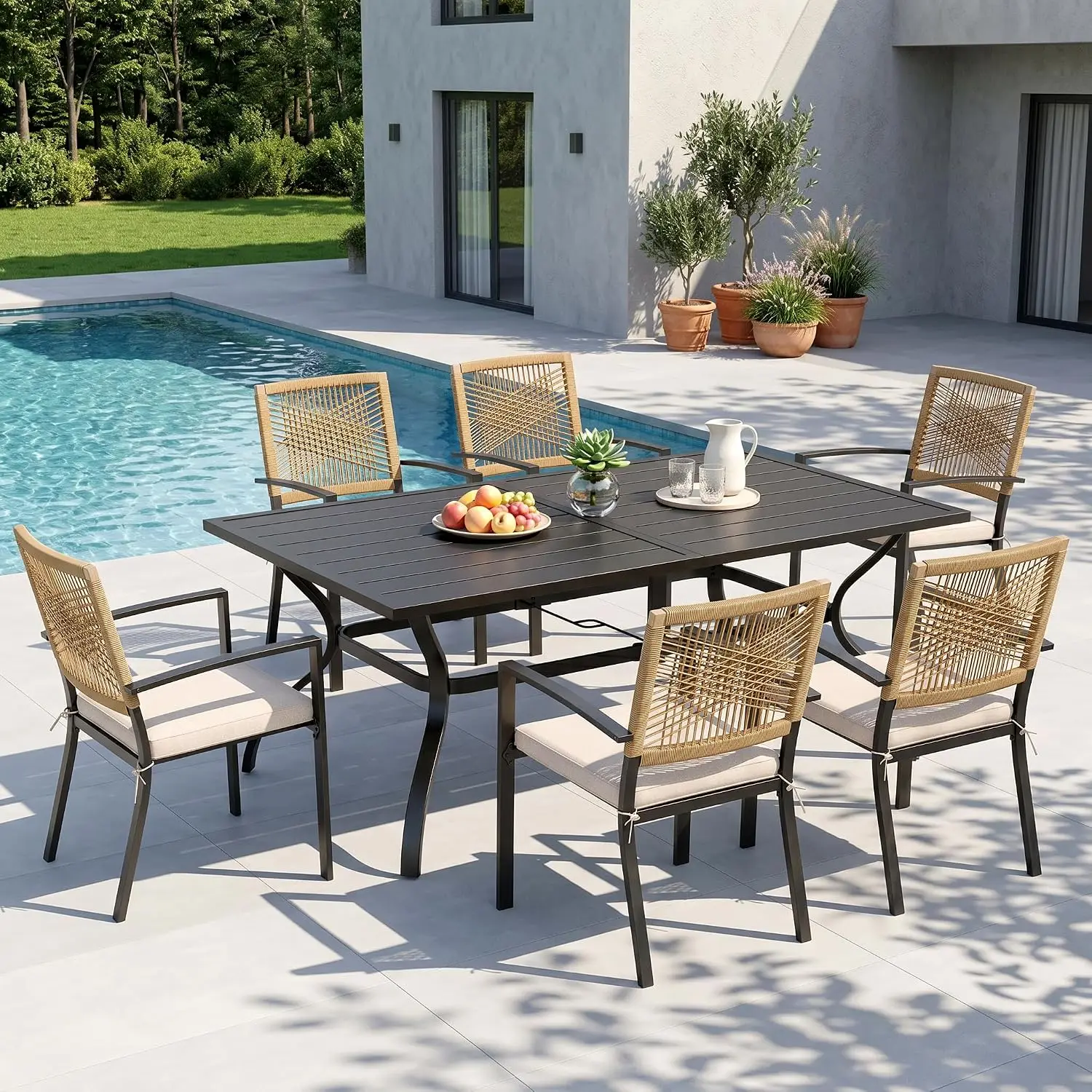 7pc Patio Dining Set 60