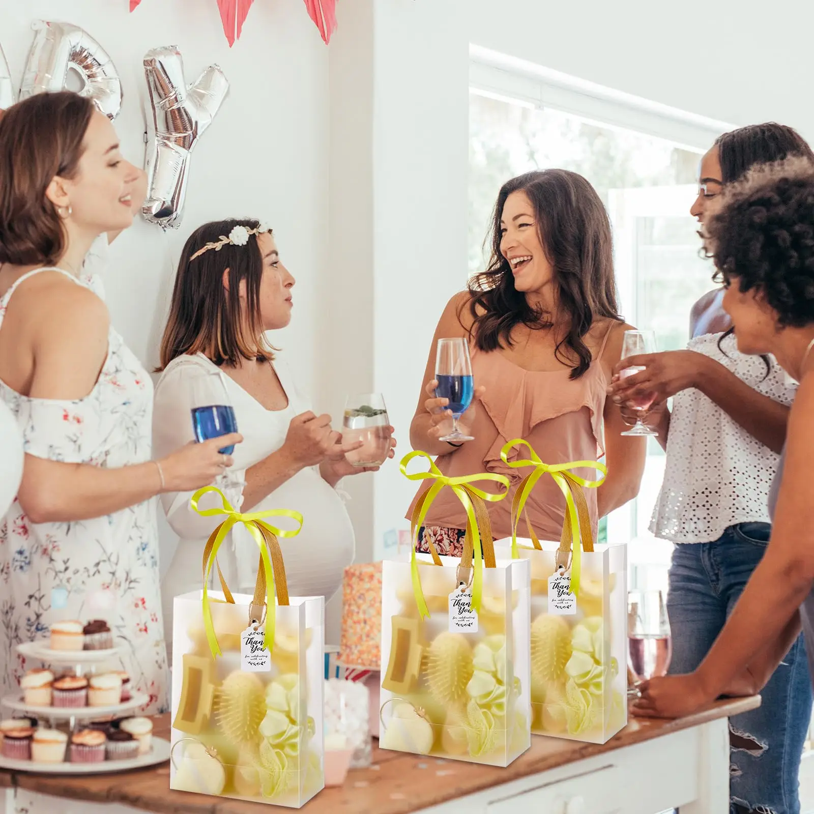 74Pcs Baby Shower Prizes for Game Winners Baby Shower Favors Gifts including Headband Hair Brush Jewelry Box with Gift Bag for Baby Shower Game Prizes Wedding Bridal Shower Favors view 2