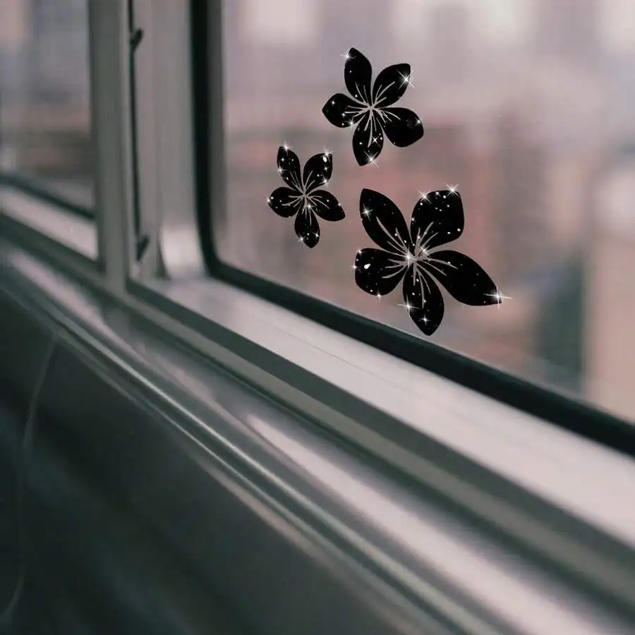 2026 New Shiny Floral Reflective Vinyl Car Stickers, Waterproof Removable Self-Adhesive Car Decals, Multi-Purpose Fashion