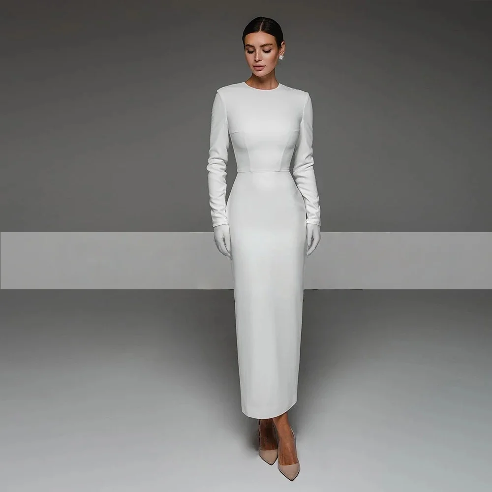 2025 personalizado elegante vestido de noite de luxo vestidos de festa de aniversário plissado sob medida ocasião vestido bainha o-pescoço vestidos longos