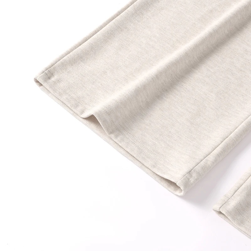 YESUNION رمادي بنطال ذو قصة أرجل واسعة الرباط المرأة عادية ربيع الخريف Sweatpants ملابس العمل واسعة الساق بنطلون رياضي Sweatpants