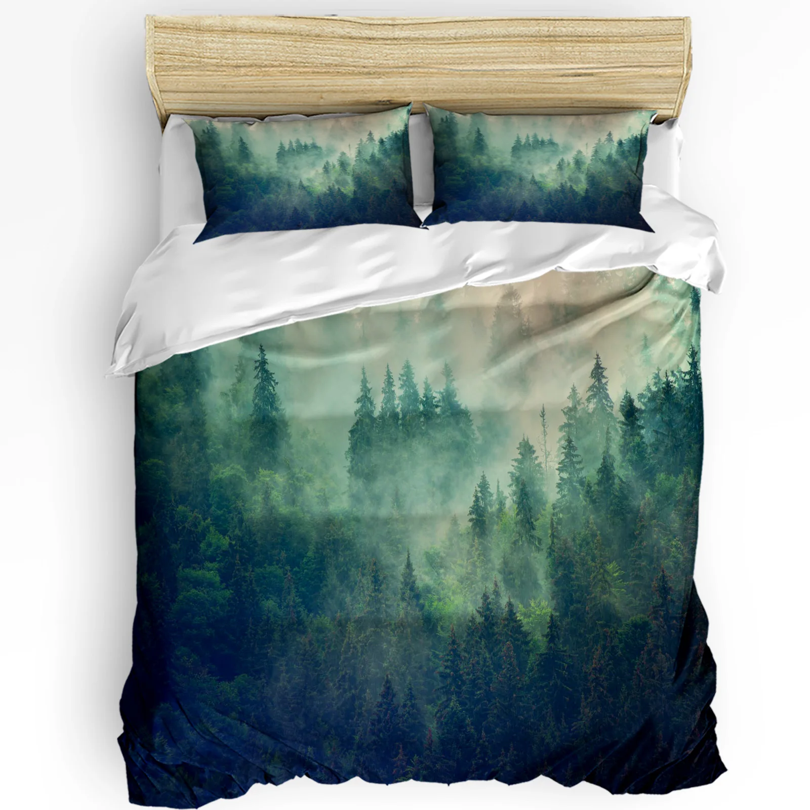 

Misty Mountains Forest Bedding Set 3pcs Boys Girls Duvet Cover Pillowcase Kids Adult Quilt Cover Double Bed Set Home Textile