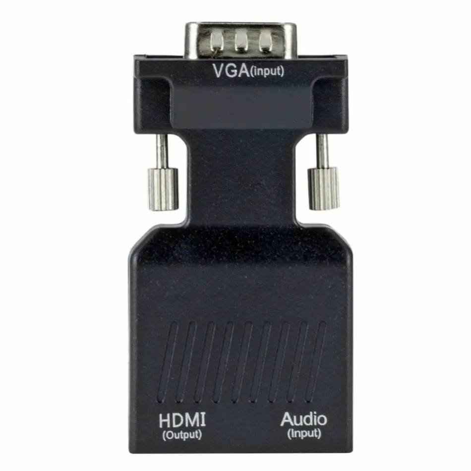 WvvMvv 1080P VGA to HDMI-compatible Video Converter With 3.5Mm Audio Cable Male To Female Adapter For PC Laptop To Monitor