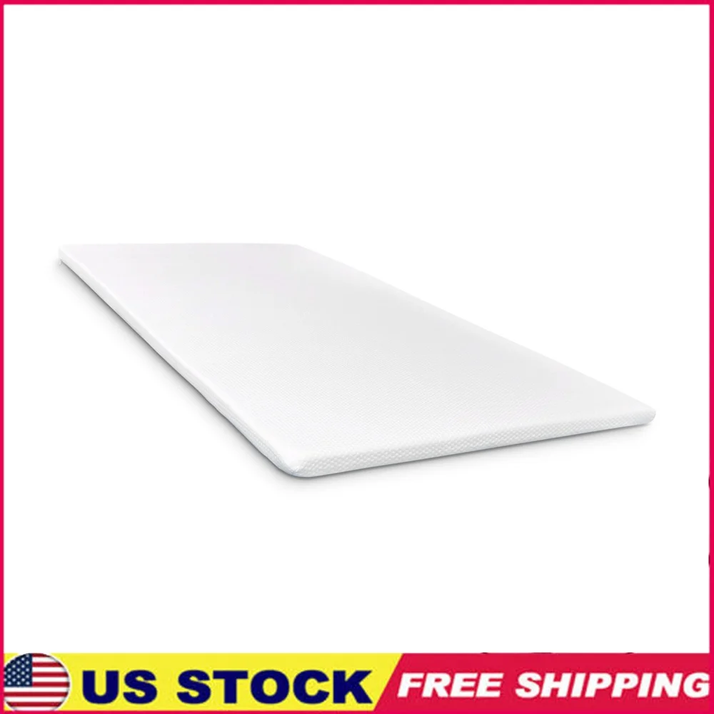 

Queen Foam Mattress Topper with Breathable Cover Cooling Technology Pressure Relief Temperature Regulation Easy Installation