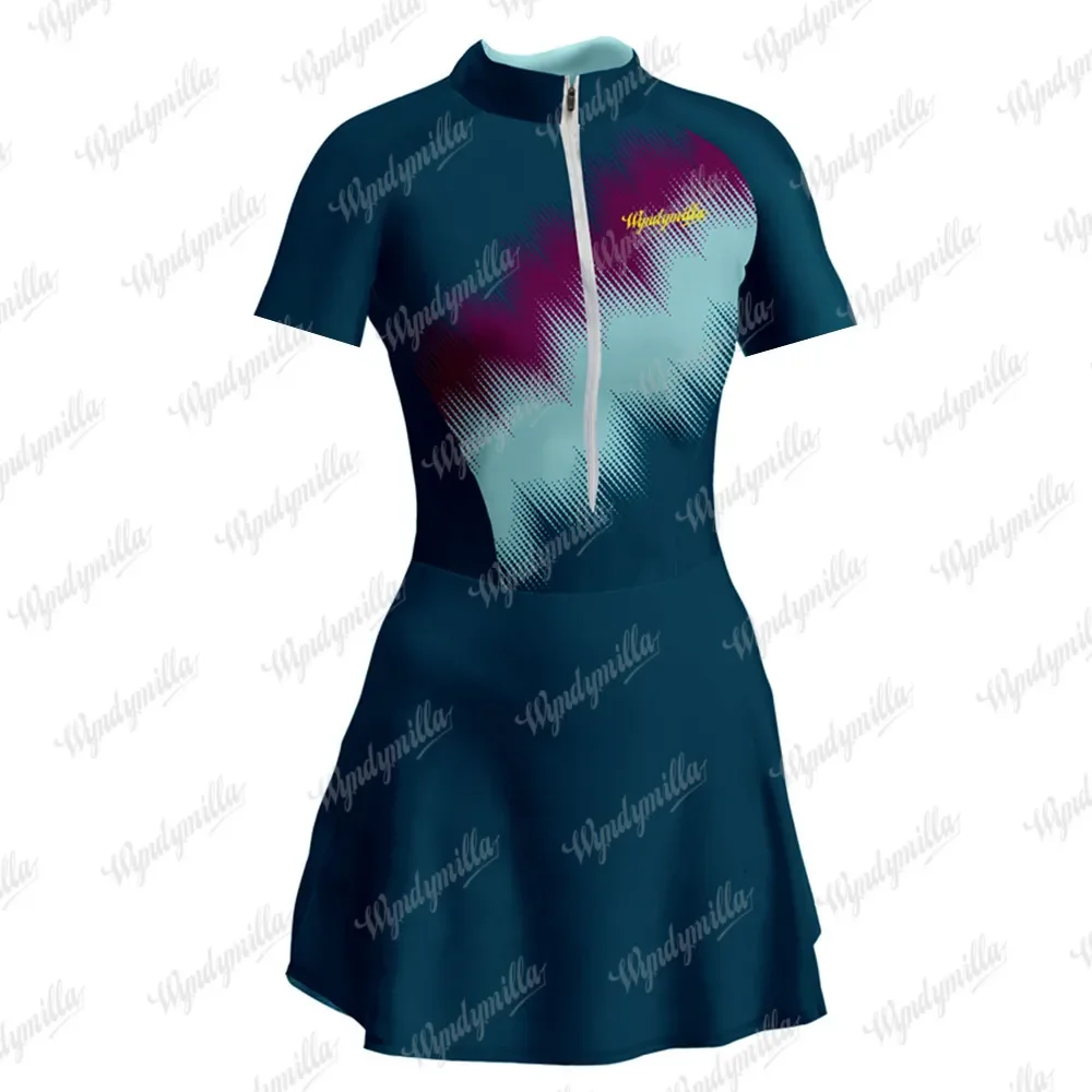 Wyndymilla Woman's Tight-Fitting Dress Triathlon Outdoor Sports Cycling Suit Vestidinho Lycra Fabric Little Monkey Skirt
