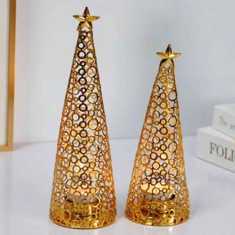 

Metal Christmas Tree Incense Burner Candle Holder Dual-Use Christmas Candle Cup Decorative Tea Candle Round Cup Candle Holder
