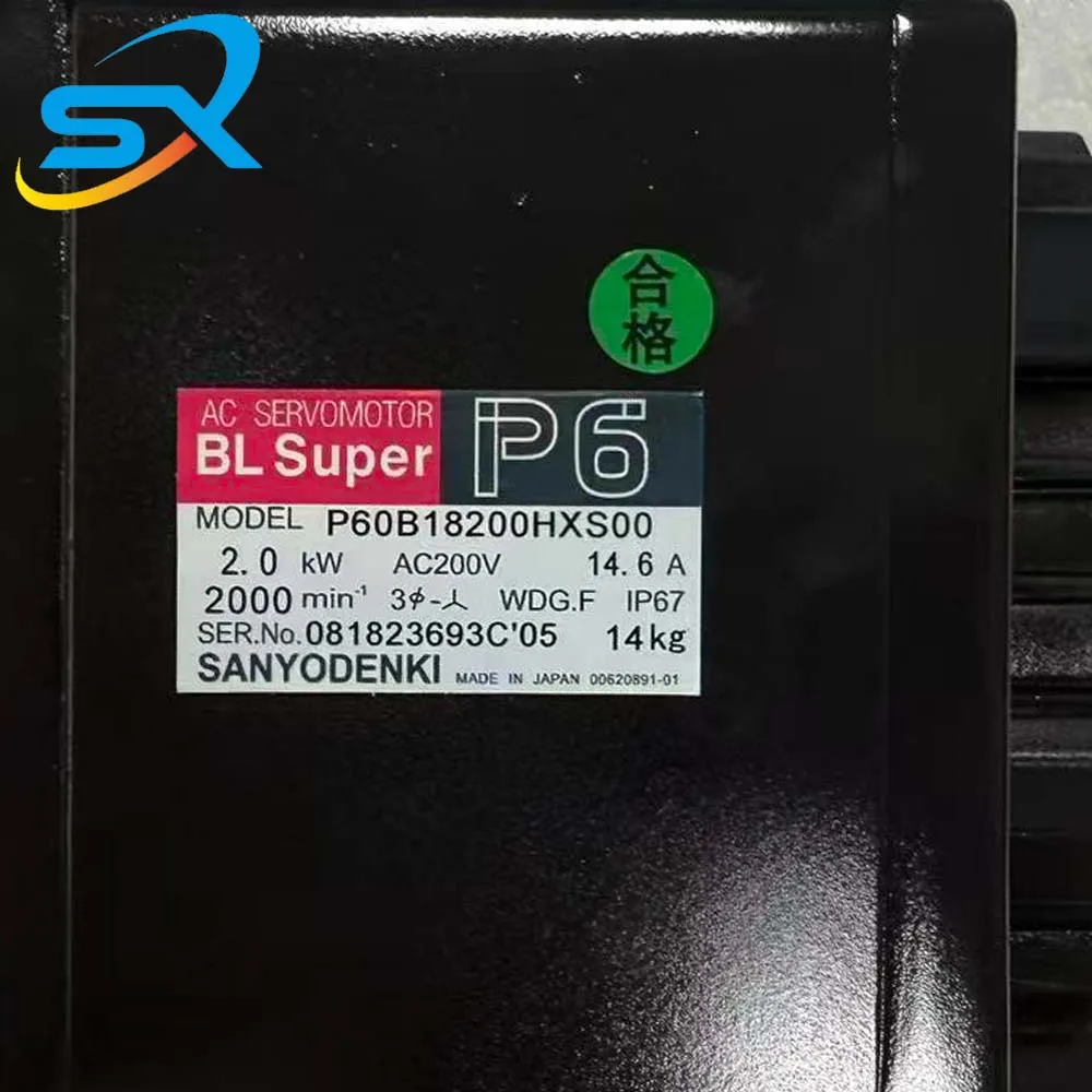 100% ТЕСТ ОК Серводвигатель переменного тока SANYO P60B18200HXS00 2000 Вт работает хорошо Серводвигатель промышленный