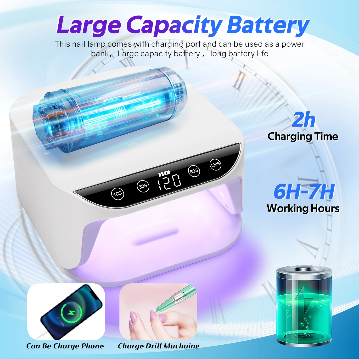 DianaBeauty 36LEDS sèche-ongles pour le durcissement de tous les vernis Gel professionnel séchage rapide UV LED lampe à ongles avec écran tactile LCD