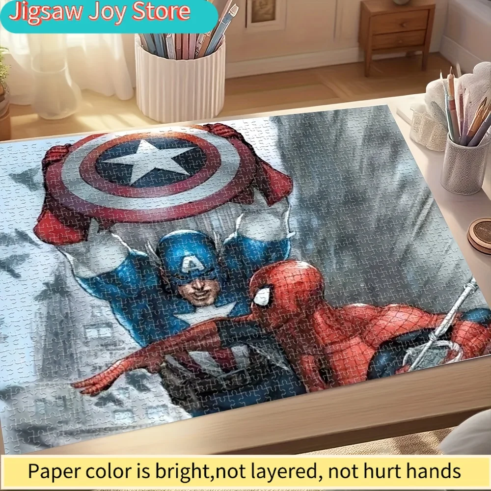 

Пазл Marvel «Человек-паук», миниатюрная креативная игрушка, подходит для веселых семейных игр, стильного досуга, украшения дома, плотный материал.