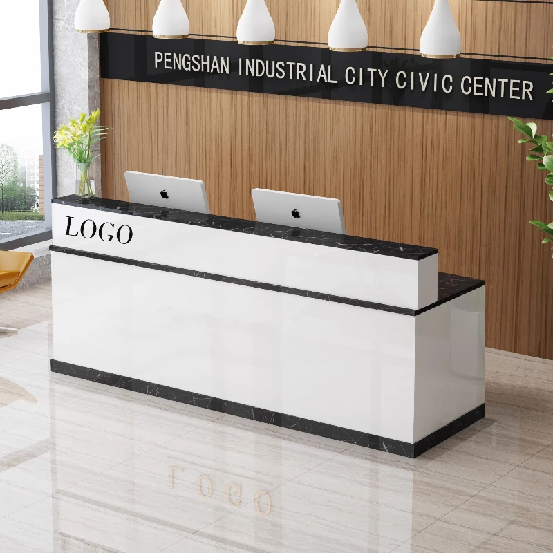 

Cash Register Table Reception Adjustable Desk Office Furniture Hairdresser Reception Counter Color-blocking Receptions Business