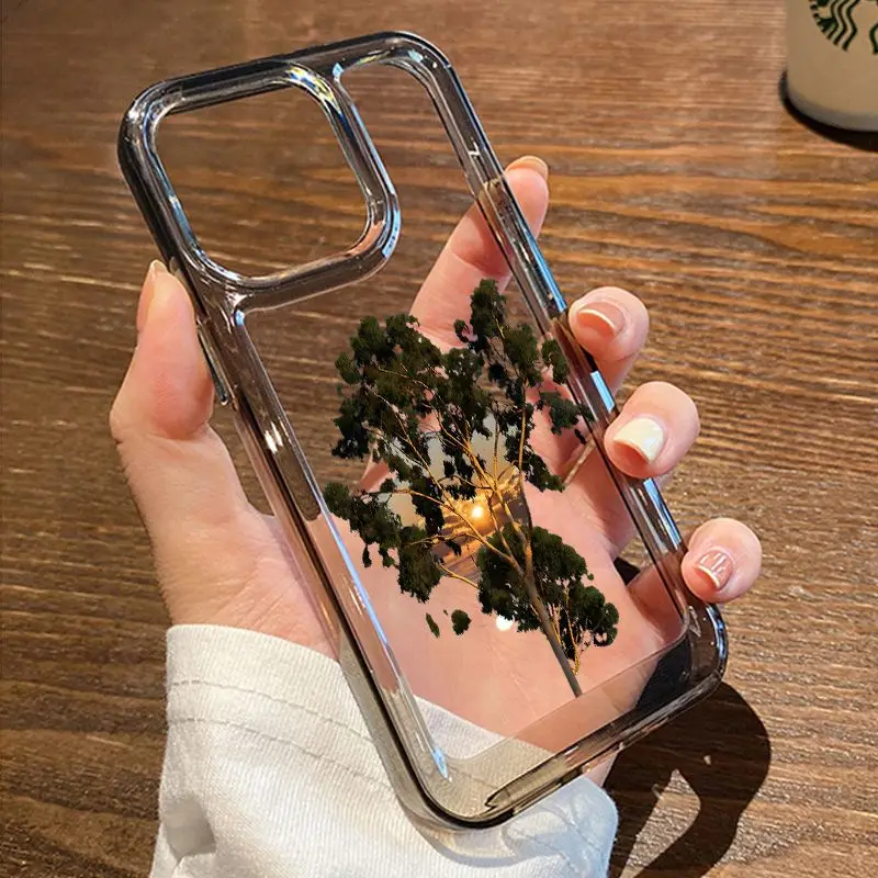 For iPhone16pro phone case iPhone15 Sunset tree iPhone14 Premium sense iPhone13 Fall resistant iPhone12 Light luxury iPhone11