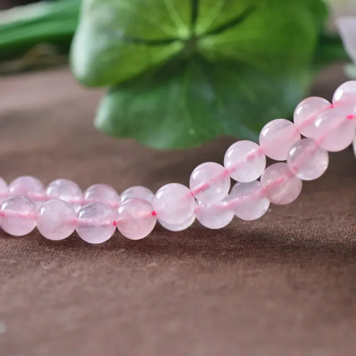 حبات كوارتز وردية برازيلية طبيعية غير مصبوغة 2 مم - 14 مم سلسة مصقولة مستديرة 15 بوصة ستراند
