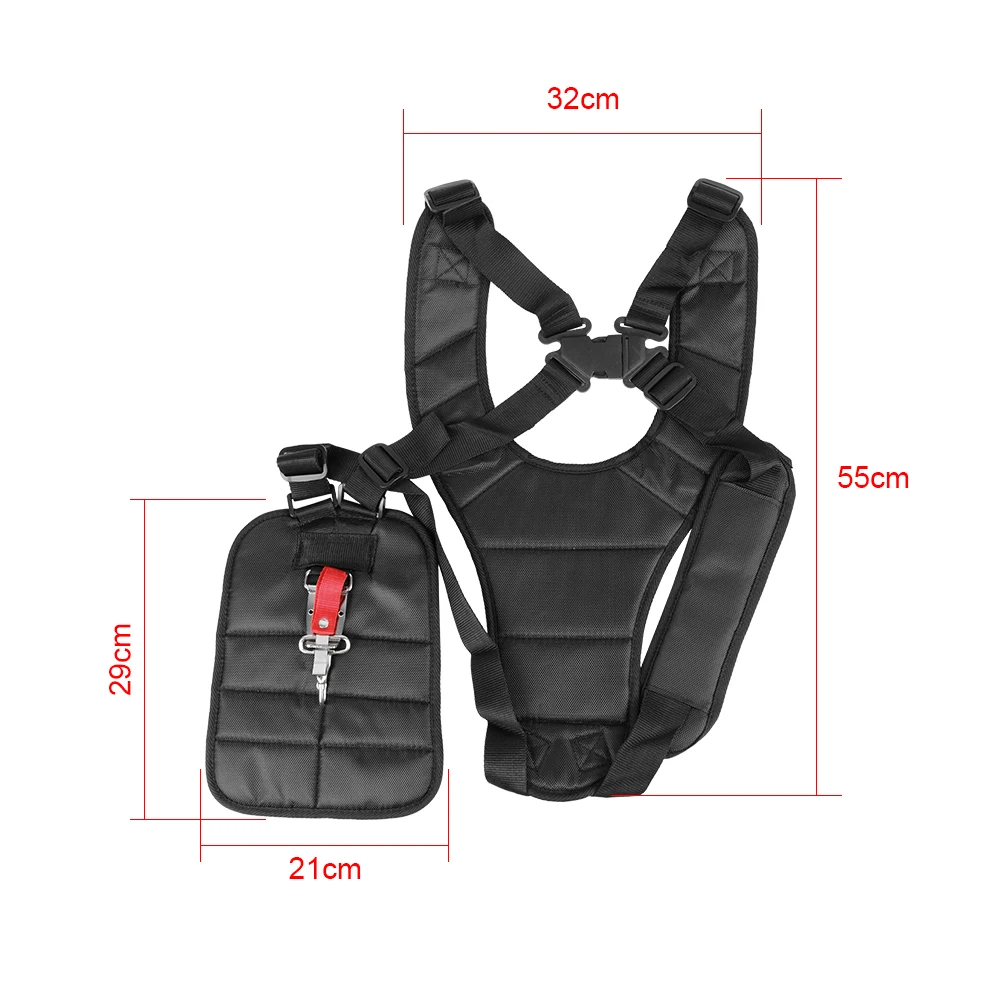Duplo Trimmer ombro cortador de grama, corda de grama para cortador de escova, jardim banda ajustável, Power Pruner, arnês Strap Belt