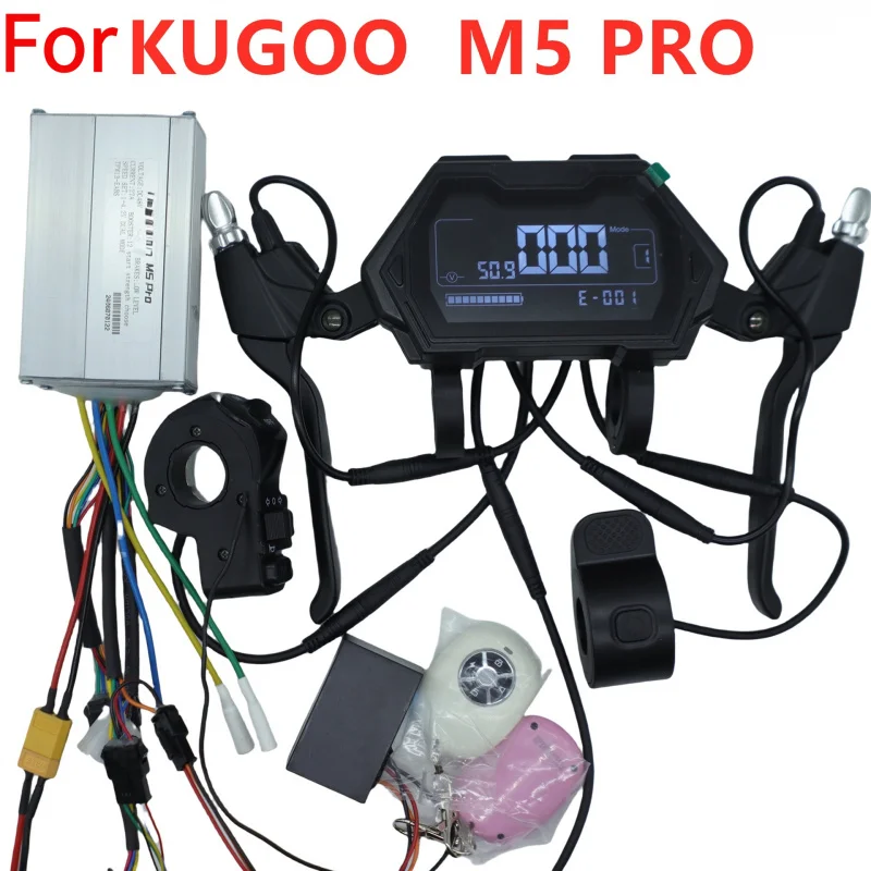 

Оригинальный контроллер 48V27A, центральный дисплей прибора, переключатель для большого пальца, тормозная ручка дроссельной заслонки, кабель сигнализации для KUGOO M5 PRO
