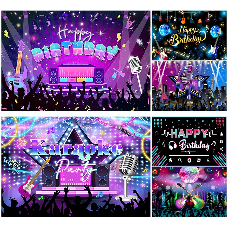 Dewprint Dream Starry Sky Tok Pop música melodía telón de fondo juego tema fiesta de cumpleaños suministro decoración dinámica Tik Musical Banner Accesorios