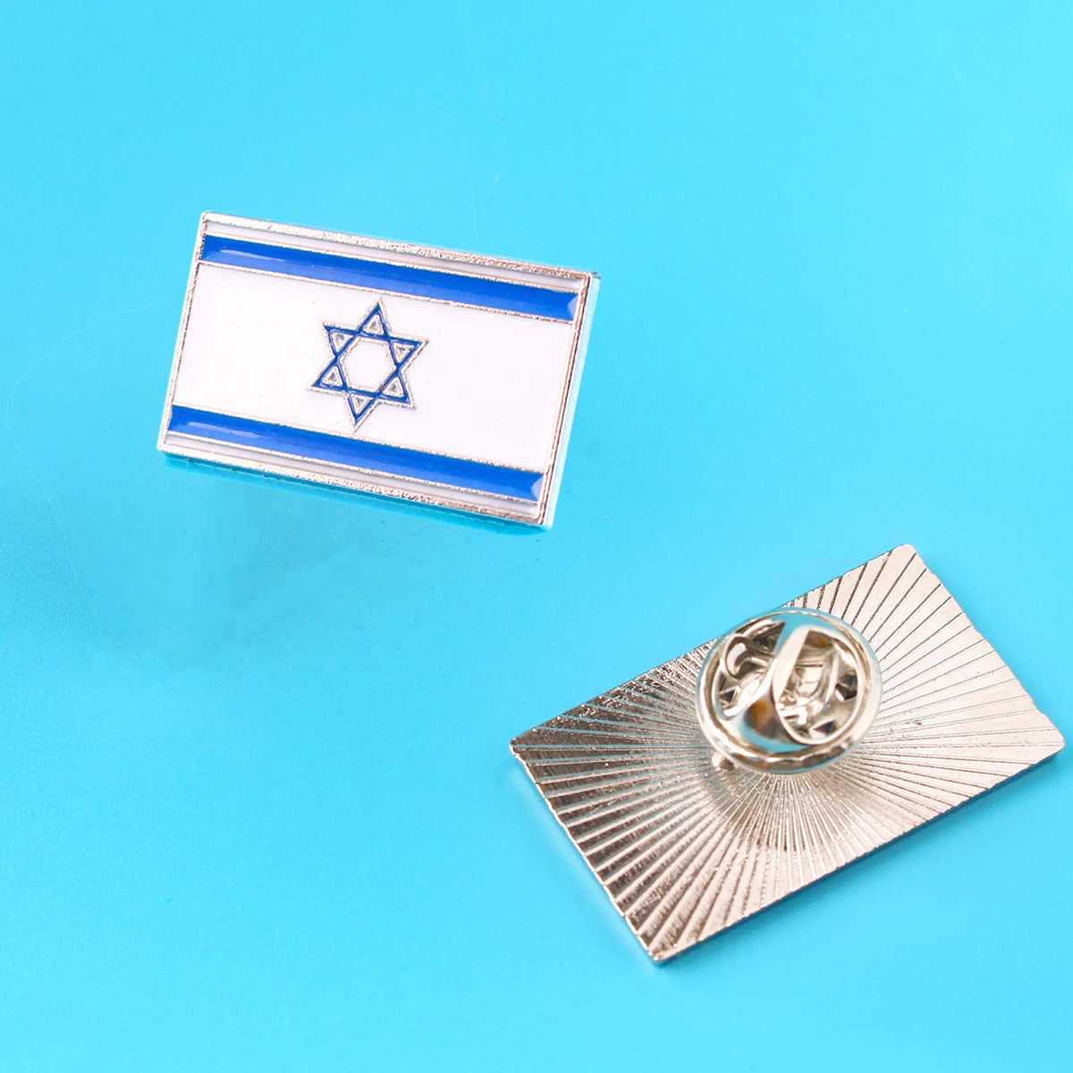 10 pçs israel bandeira nacional esmalte gota de óleo liga zinco borboleta botão crachá broche bandeiras do mundo crachá moda lembrança pinos