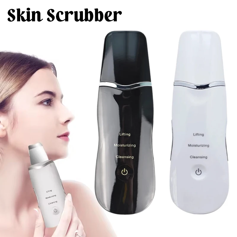 Hot Ultrasonic Face Cleaning Skin Scrubber Cleanser Vibration Blackhead Removal Tool Cleansing Deep Facial Pore Peeling Machine