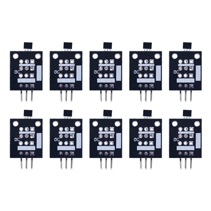 Smart Portable Hall Effect Magnetic Sensor Module KY-003 A3144 10PCS Standard Digital Output Detection Switch Sensor Board