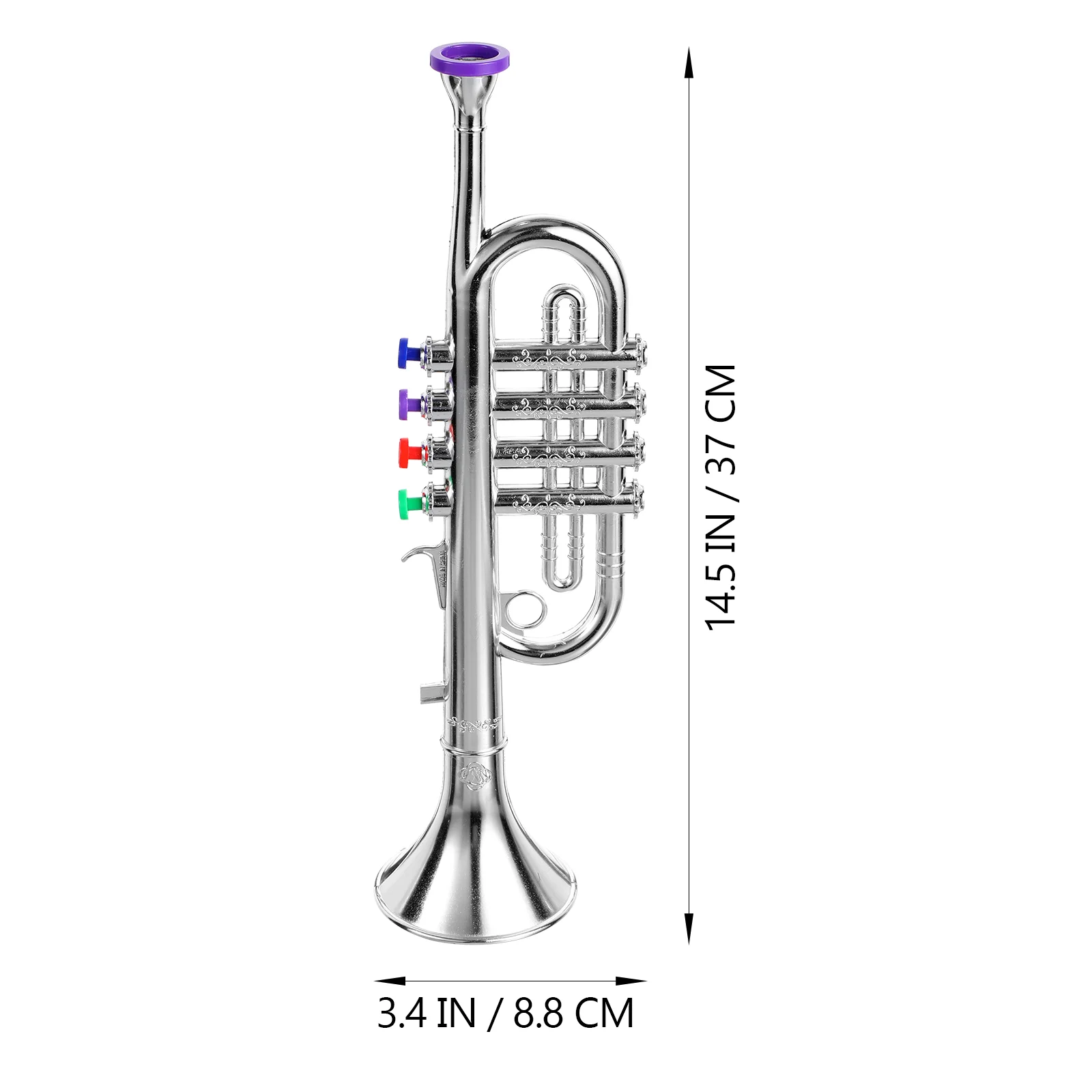 Trompeta de juguete para niños, juguete decorativo pequeño y exquisito, instrumento educativo Musical delicado para niños pequeños, juguetes para niños