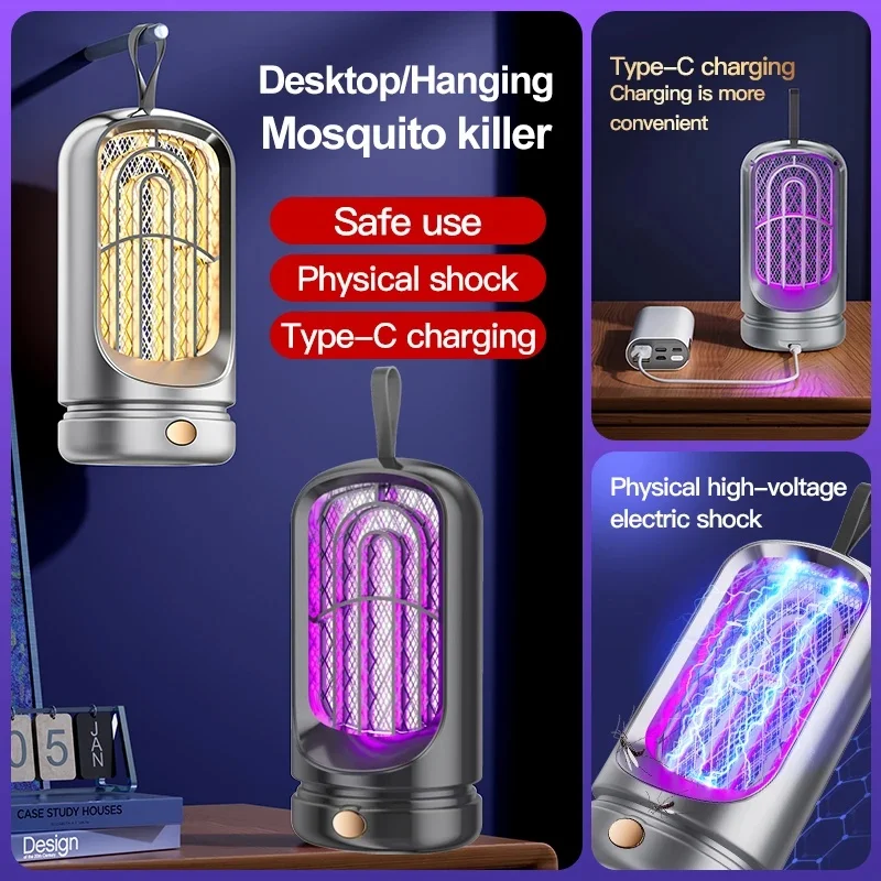 Mosquito Killer Lamp Anti Mosquito Repellent Bug Zappers Mute Electric Fly Swatter Insect Trap Outdoor Mosquito Killer Repellent
