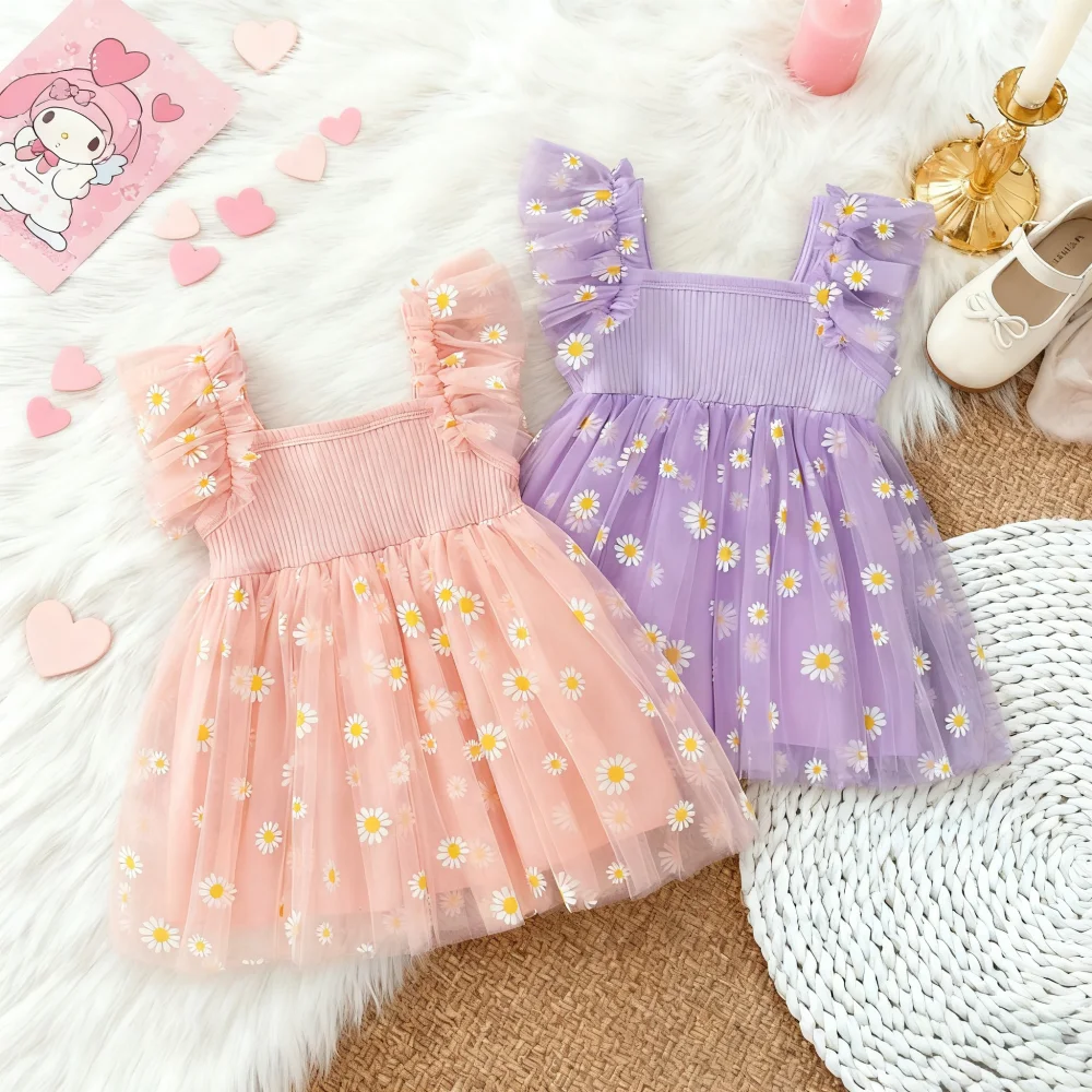 

Baby Girl Dress Summer Daisy Lace Girl's Dress Adorable Princess Baby Dress Baby Girl Clothes