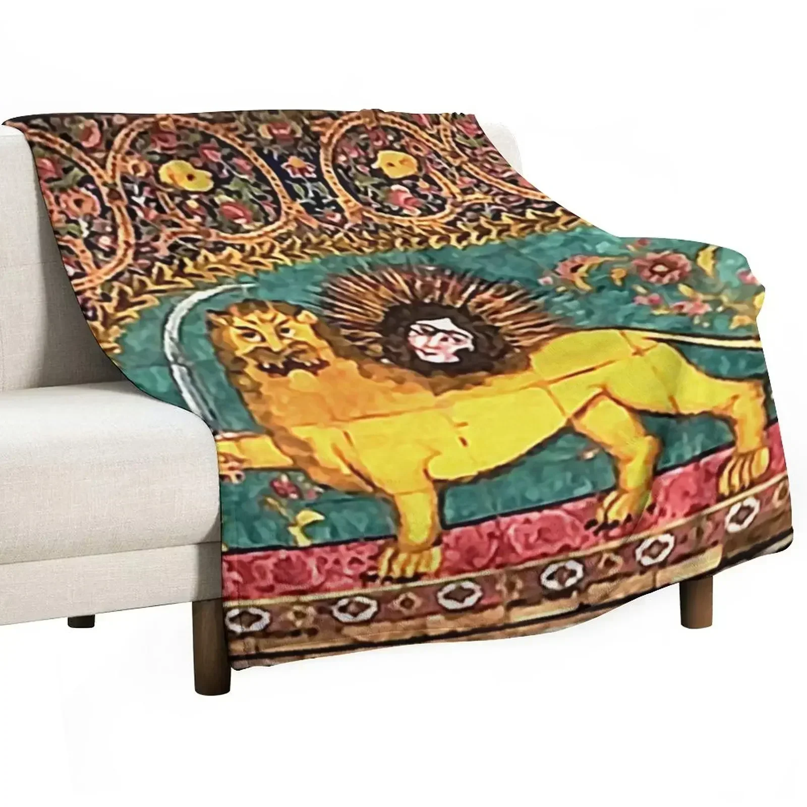 

Shir o Khorshid Golestan Palace Tehran Iran Throw Blanket Tourist Soft Summer Beddings Blankets