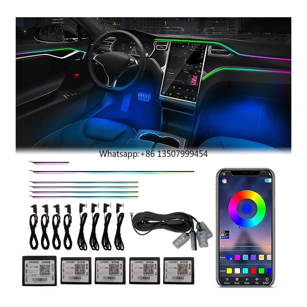 

Factory High Quality Ambient Lighting Easy Install Symphony Universal Car Interior LED Ambient Strip Light Kit for Cars