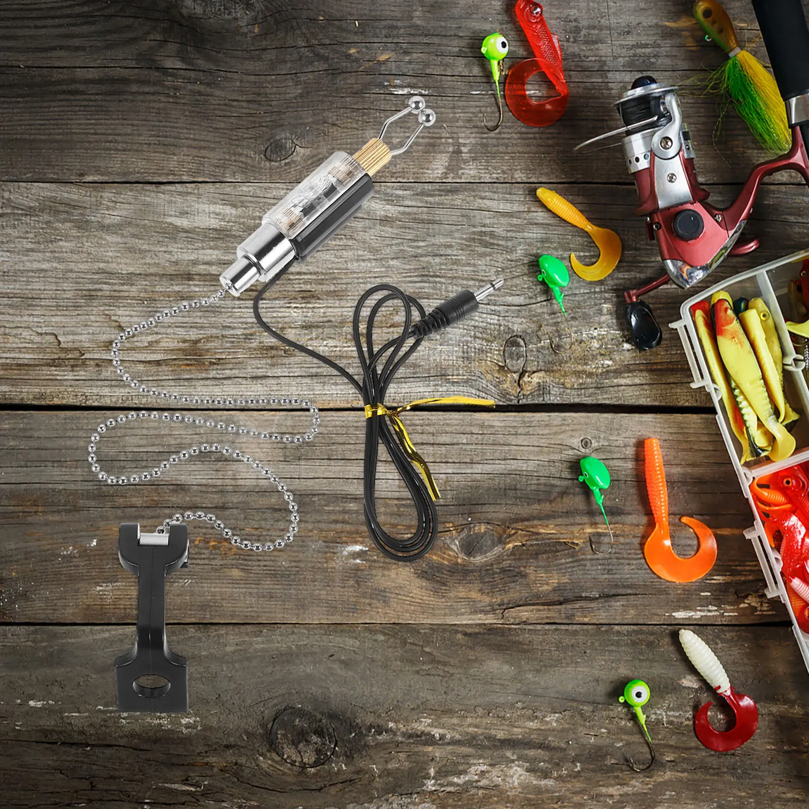 البحر الصيد رود لدغة إنذار Led الجرس ضوء ليلة الصيد مؤشر توهج معدات الكارب فلاشات للصيادين #6