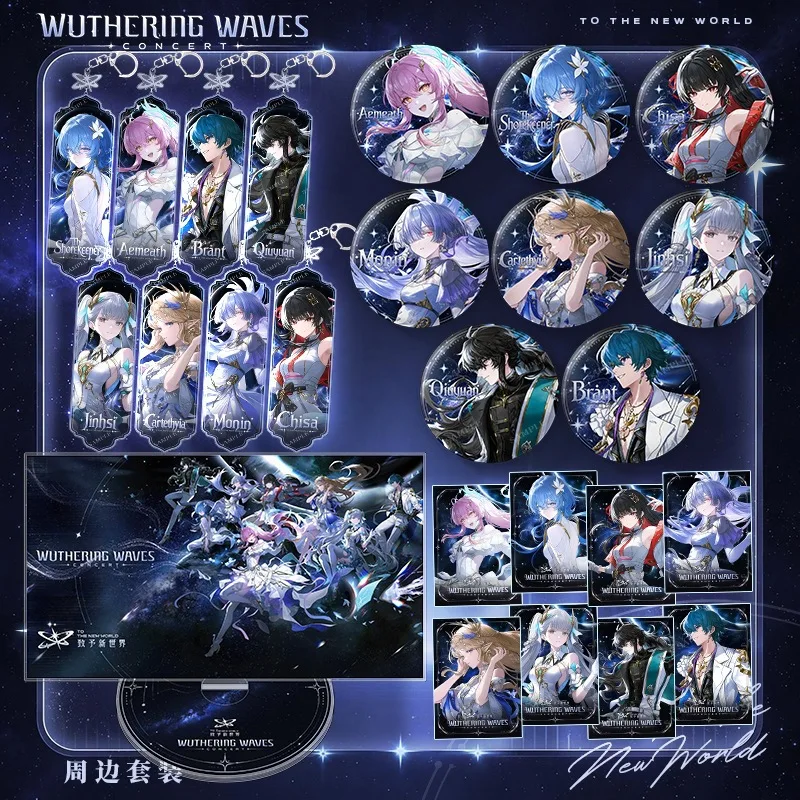 Wuthering Waves Concert Acrylic Keychain Stand Badge Photocard Aemeath Jinhsi Chisa Carlotta Morni The Shorekeeper Fans Gift