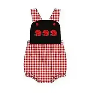 Children Clothes Helmet Pattern Boys Girls Boutique Short Sets Summer Girls Dresses Baby Rompers