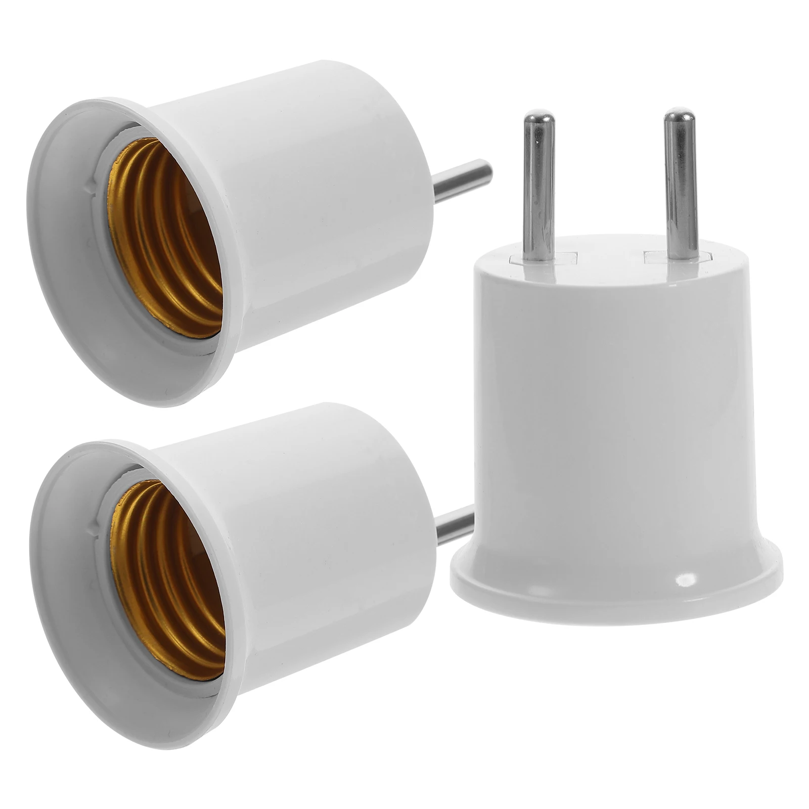

3pcs E27 Lamp Holder Adapter High Grade Copper Contact for E27 Bulb Socket Wall Night Light Pathway Light Plastic Socket