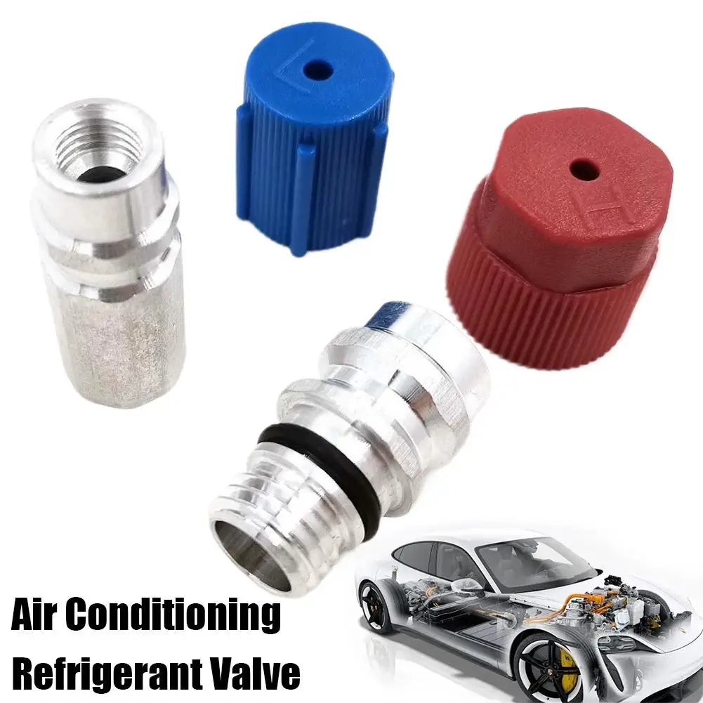 AC Valve High Low Pressure Copper Alloy Ball Valve Design Refrigerant Charging Dust Cap Automotive for Volkswagen Polo Lavida