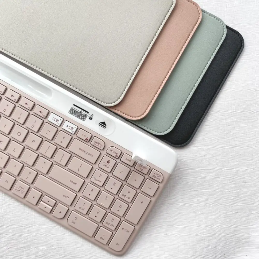 

2024 Dustproof Wireless Keyboard Sleeve PU Leather Anti-Shock Storage Bag Ultra Slim Portable Protective Case for Logitech K580