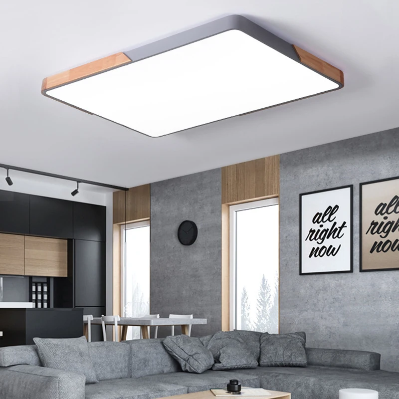 Modern square 220V LED ceiling lights acrylic dimmable ceiling lamps for kitchen living room bedroom study corridor hotel room