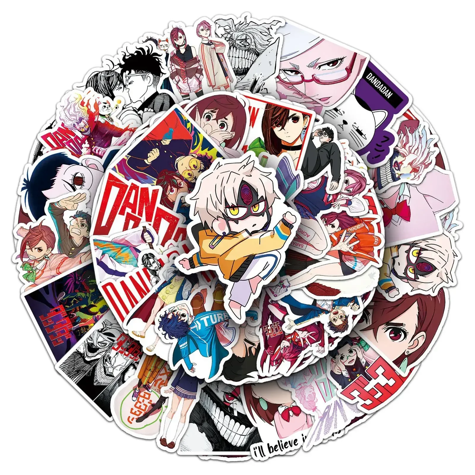 50 قطعة الكرتون دان دا دان أنيمي الكتابة على الجدران ملصق DIY بها بنفسك الديكور البلاستيكية مقاوم للماء لوح التزلج دفتر الكتابة على الجدران اللعب الهدايا #6