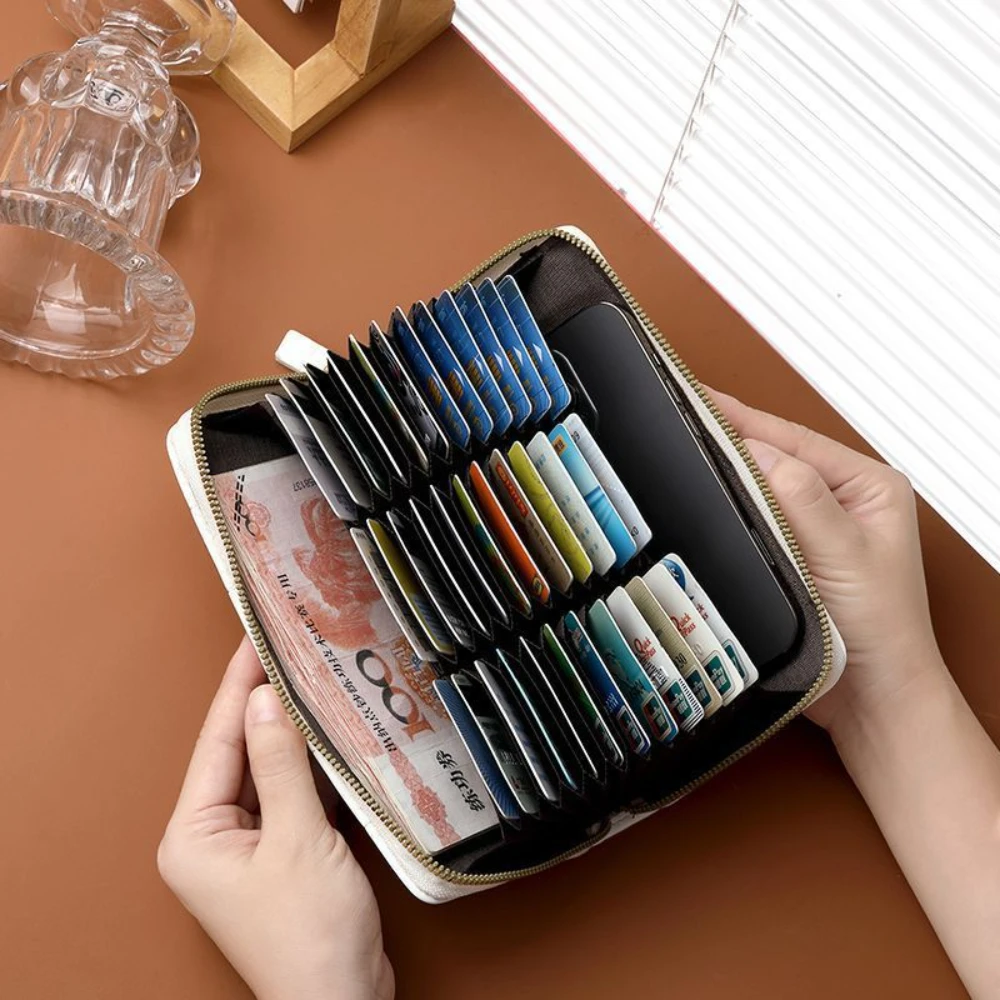 

Женский кошелек с несколькими слотами для карт, кошелек из искусственной кожи, держатель для карт для путешествий, офиса, бизнеса