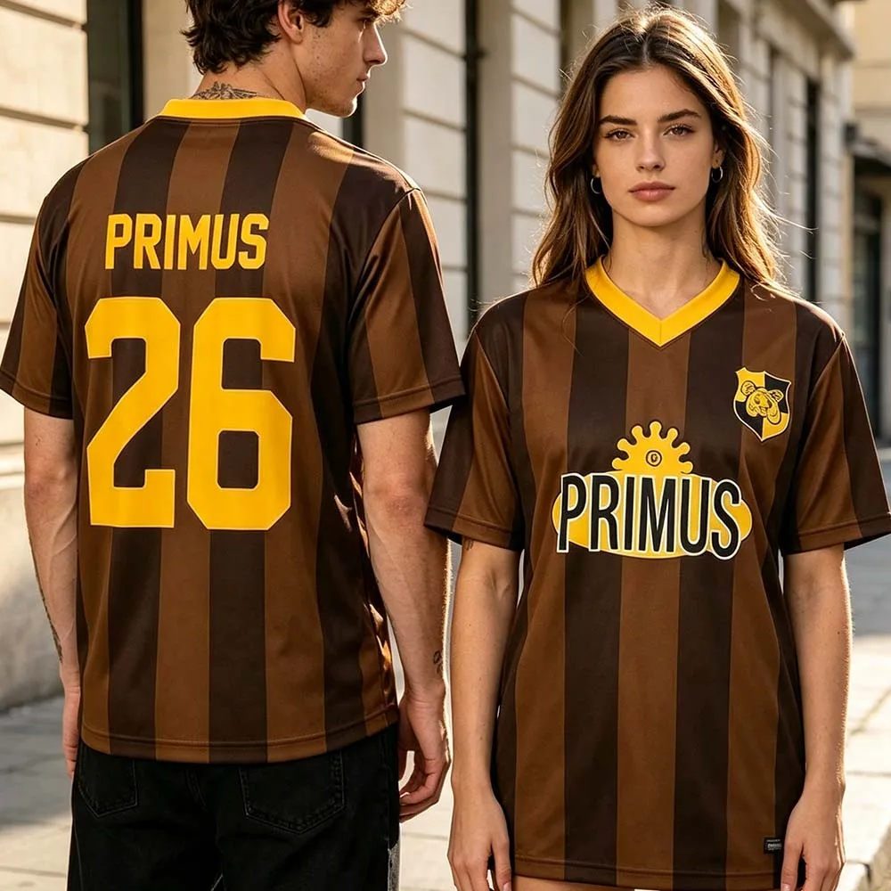 Primus Europe and UK 2026 Tour Merch Football Jersey Men Women Soccer Tees Short Sleeve T-shirt 3D Printed Tops Mens T Shirts
