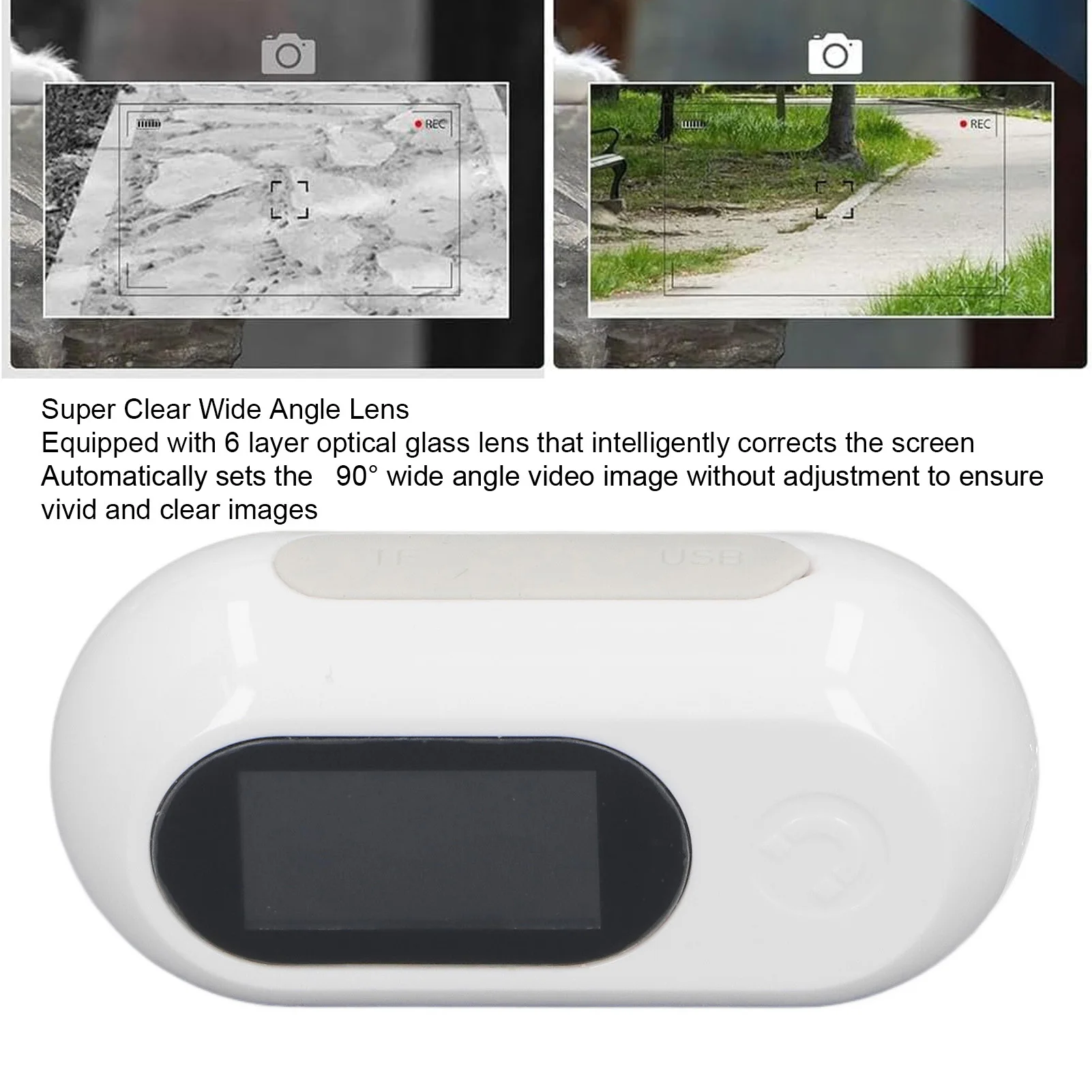 كاميرا طوق الحيوانات الأليفة بزاوية واسعة 120 درجة كاميرا عمل الحيوانات الأليفة تدعم بطاقة الذاكرة عالية الدقة مع سجلات الفيديو للخارجية للقطط #5