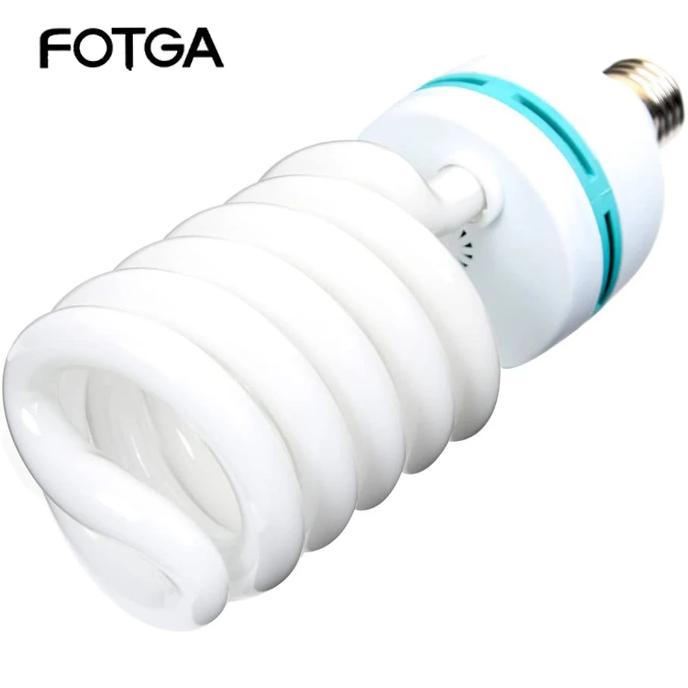 FOTGA Photographic Lamp 85W 5500K Photographic E27 Energy Saving CFL Light Daylight Spiral Bulb Photo Studio Photography Lamp