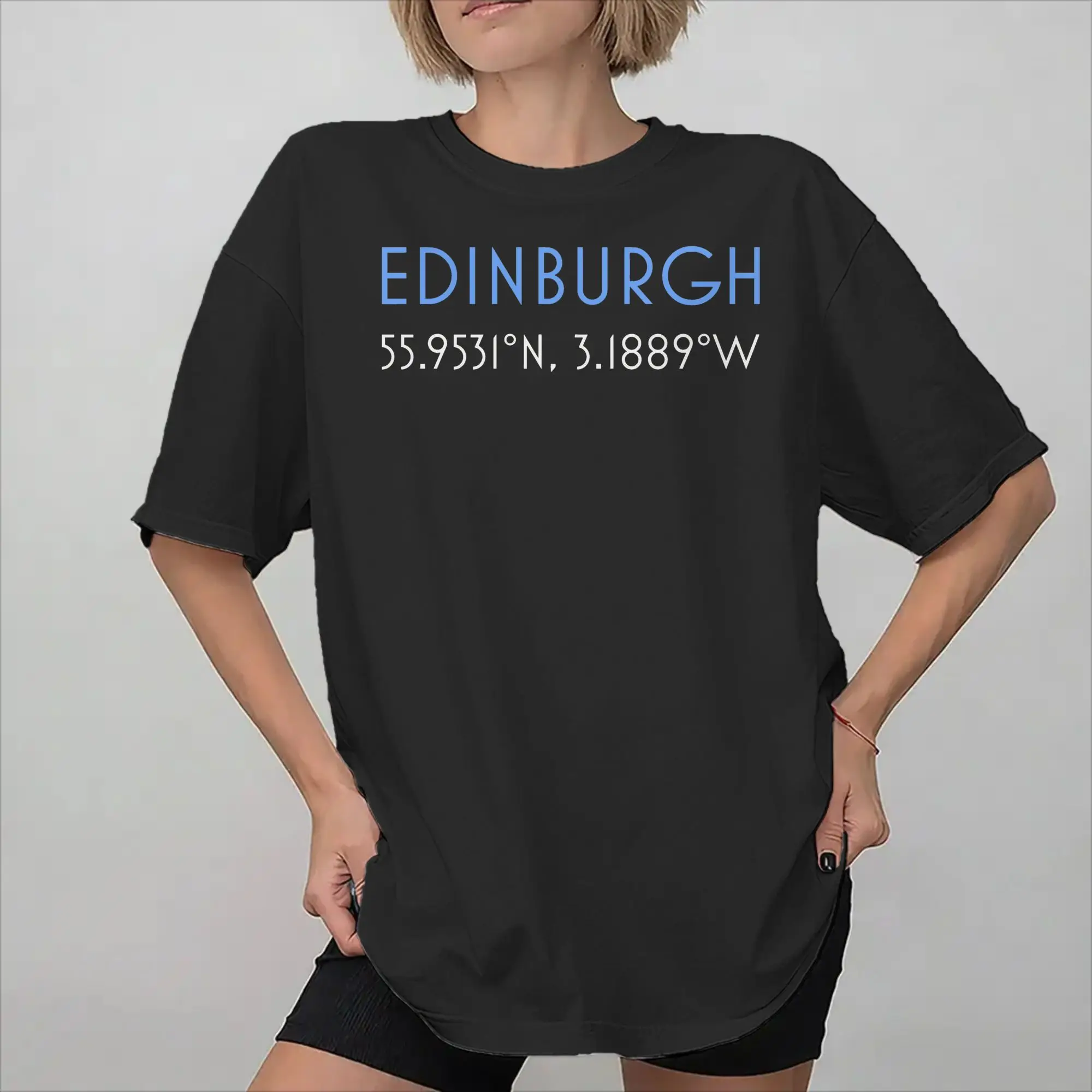 Mens Womens Edinburgh coordinates  Shirt 100% Cotton Graphic Printed Tee Shirts  Clothing Outfits